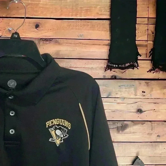 Pittsburgh Penguins NHL Men's Size Large Black Polo With Embroidered Logo #Pens - Picture 4 of 4